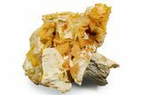 Lustrous Yellow-Orange Bladed Barite Crystal Cluster - Peru #330476-1
